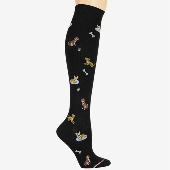 Dr Motion Cozy Dogs Mild Compression Everyday Knee Socks Size 9-11 Shoe 4-10 New - Picture 5 of 5